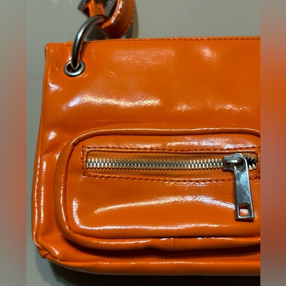 MATT & NAT Patent Vegan Leather Unfolding Shoulder Bag - Picture 3 of 15